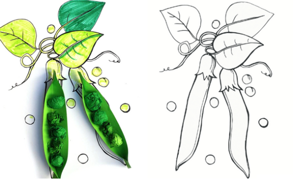 Поделка горох