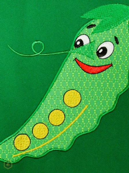 Стручок гороха из фетра