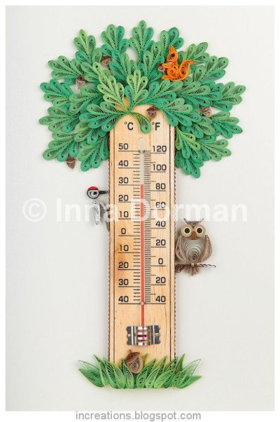 Модель термометра из картона