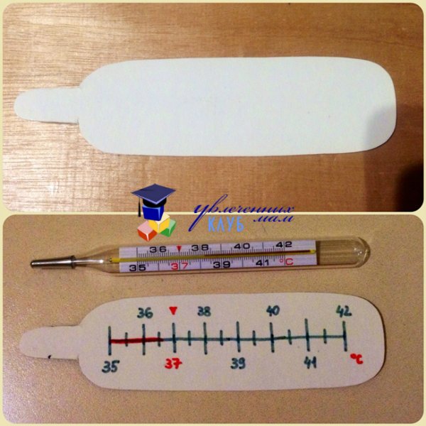 Поделка градусник из картона
