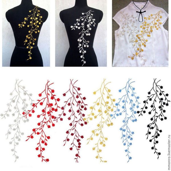 Украшение одежды бисером