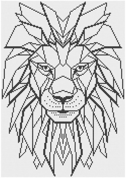 Вышивка геометрических животных