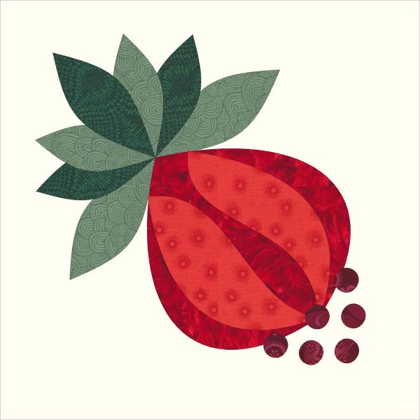 Гранат аппликация из ткани