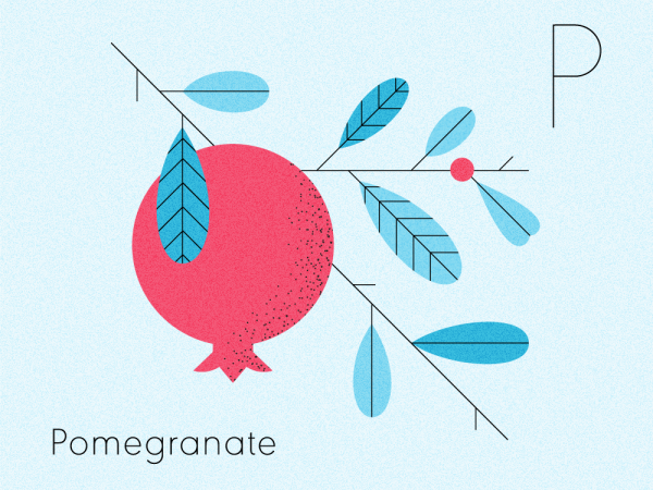 Плод гранат аппликация из бумаги