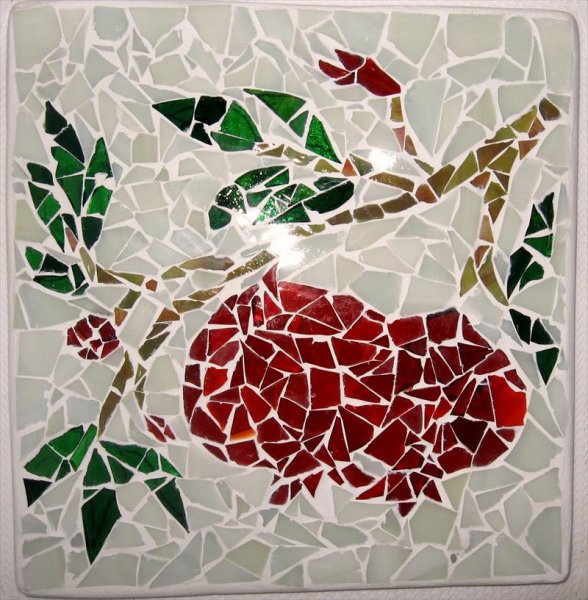 Аппликация мозаика гранат