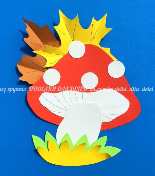 Объемная аппликация мухомор