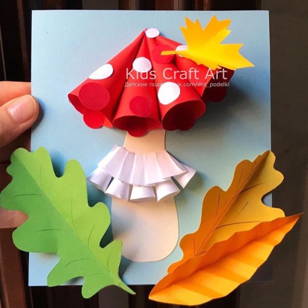 Поделка мухомор из бумаги