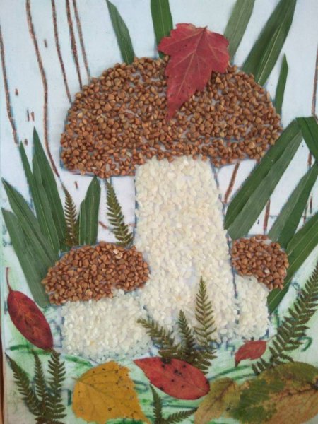 Аппликация из природного материала