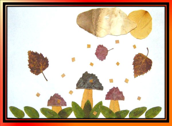 Аппликация с природным материалом