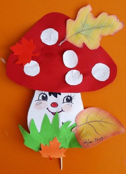 Аппликация грибы