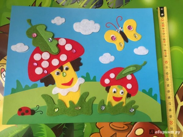 Аппликация для ребенка Поляна