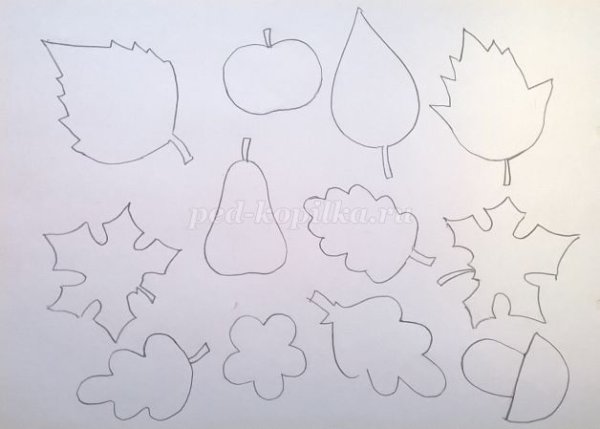 Листики из фетра