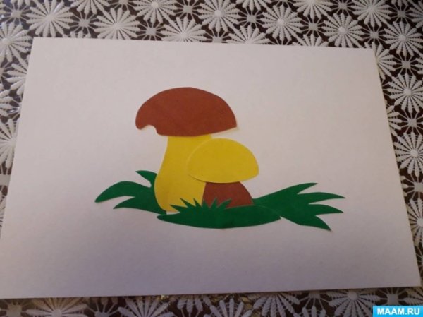 Поделки из бархатной бумаги грибы