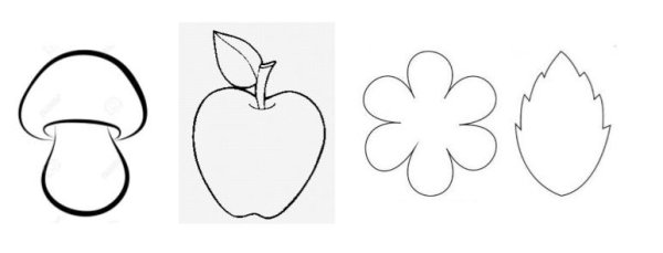 Трафарет гриба для аппликации