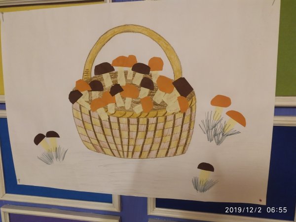 Корзина с грибами средняя группа