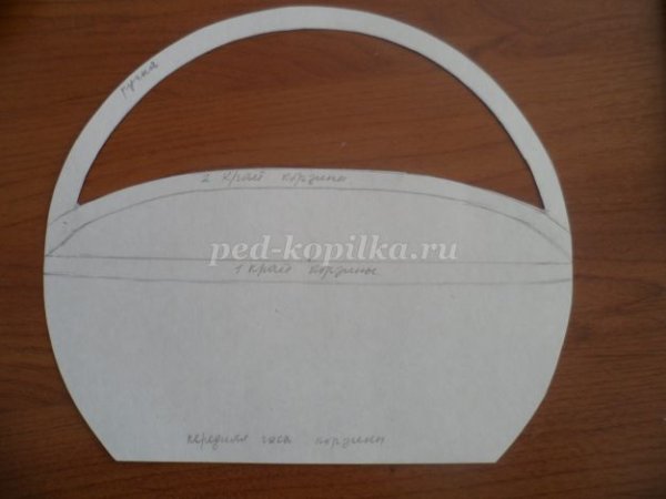 Шаблон корзинки для аппликации