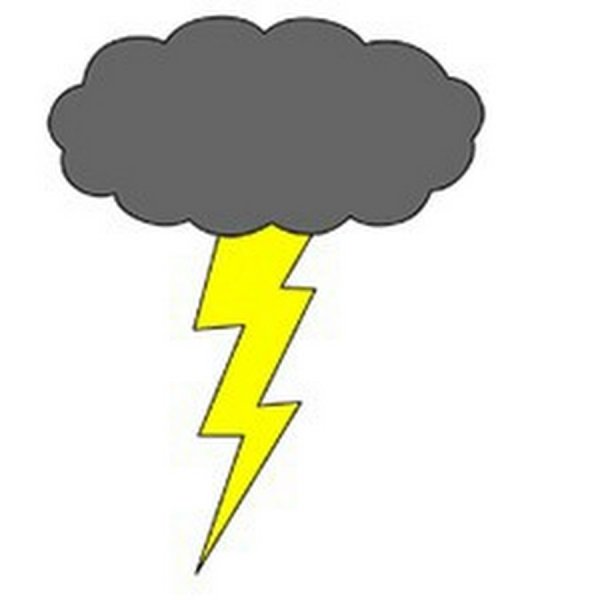 Молния рисунок карандашом