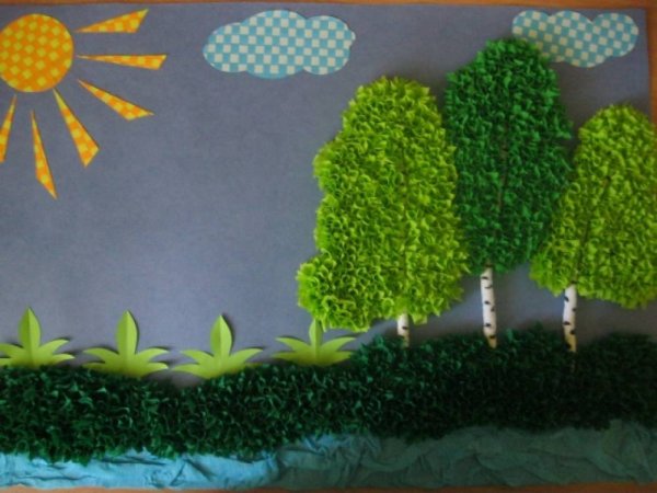 Объемная аппликация природа
