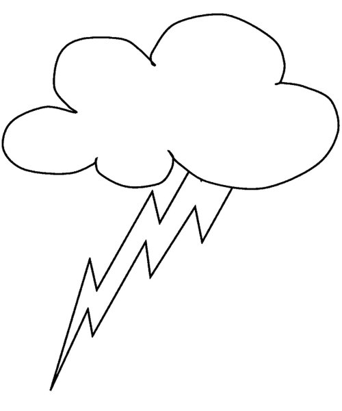 Молния раскраска для детей
