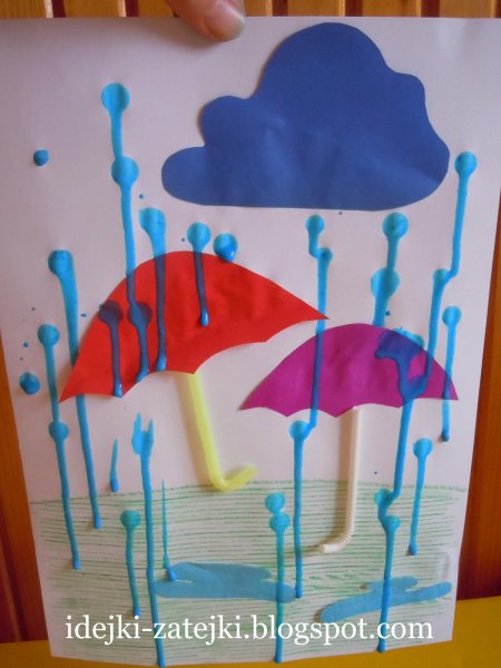 Зонтик аппликация для детей
