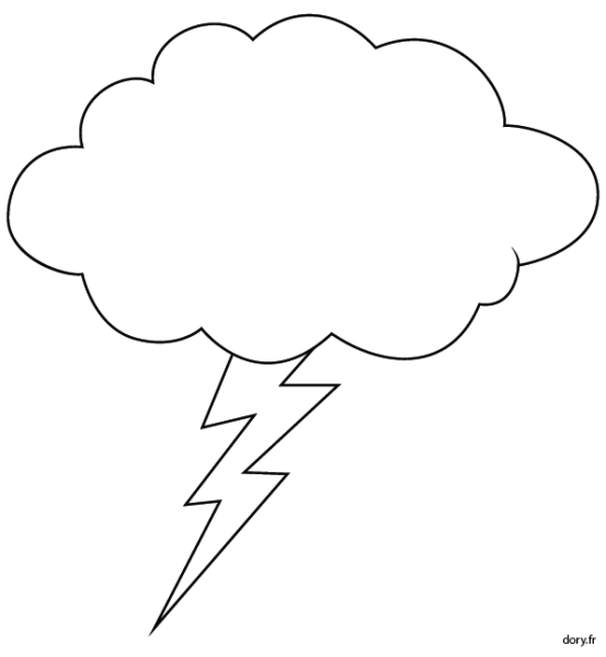 Молния раскраска