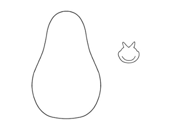 Груша из бумаги шаблон