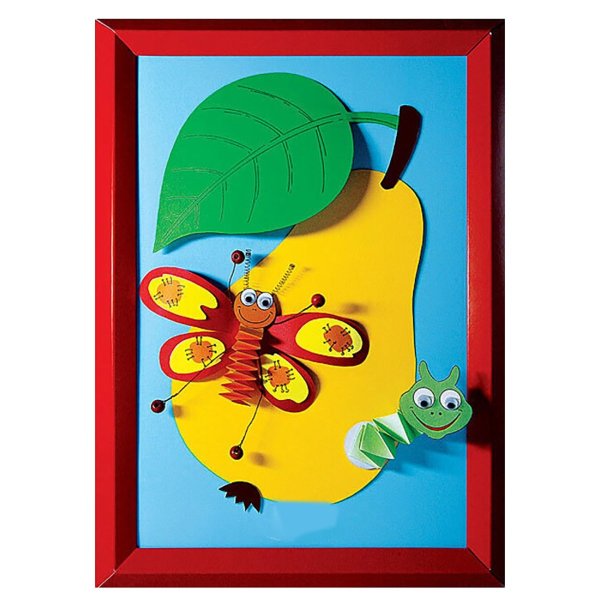 Груша с червячком аппликация