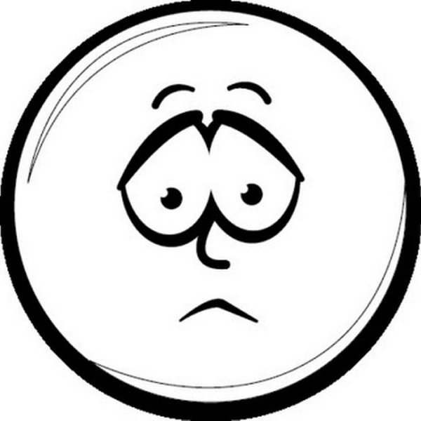 Смайлик черно белый