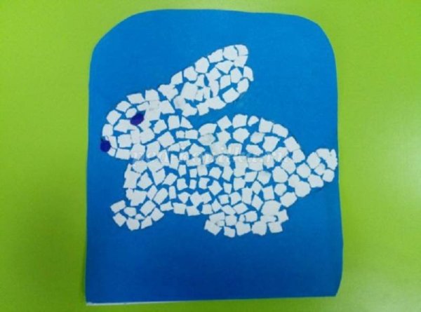 Аппликация из обрывной бумаги