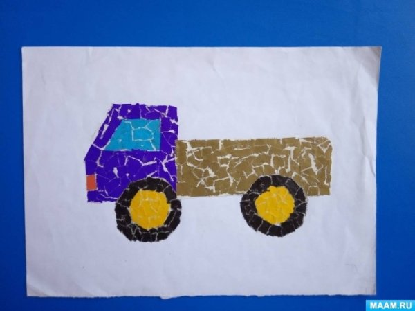 Аппликация автомобиль в средней группе