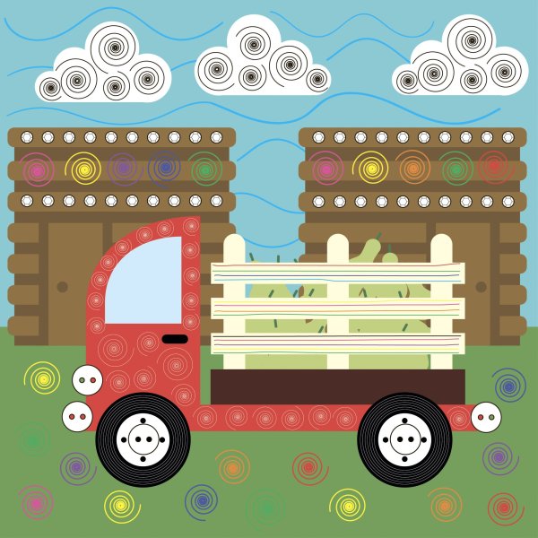 Аппликация грузовик