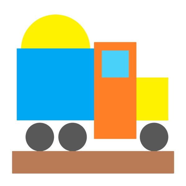 Машина из геометрических фигур