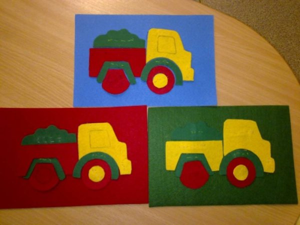 Аппликация на тему транспорт