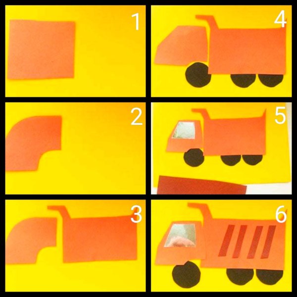 Машина аппликация для детей