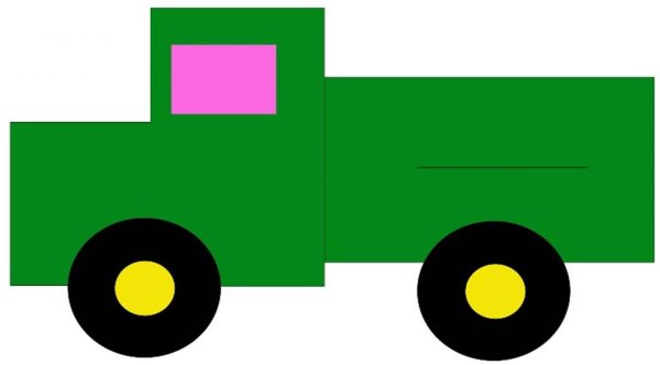 Заготовки к аппликации грузовик