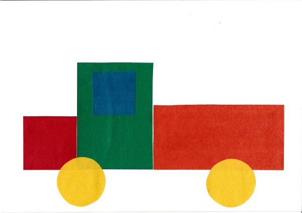 Автомобиль из геометрических фигур