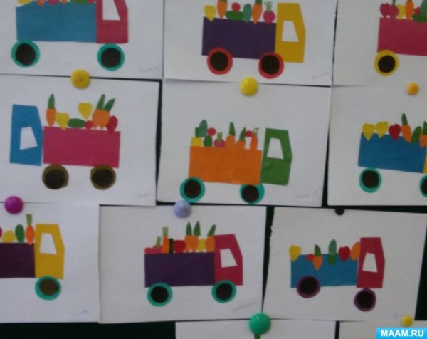 Аппликация в младшей группе