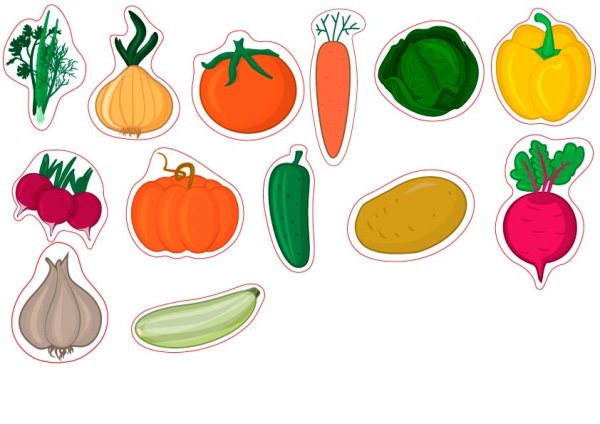 Шаблоны овощей