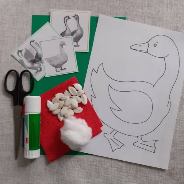 Аппликация из ваты