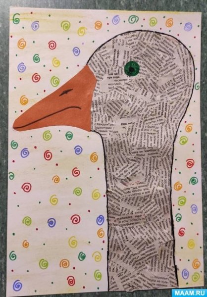 Аппликация из газет и журналов