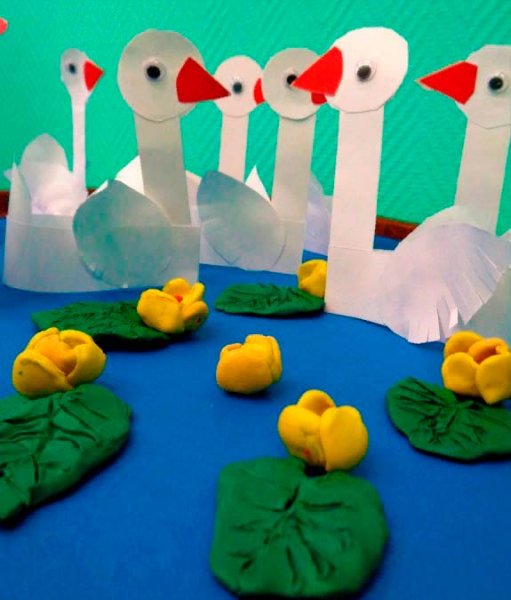 Аппликация домашние птицы