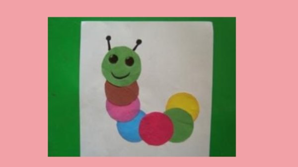 Гусеница из цветной бумаги