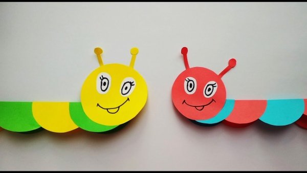 Гусеница поделка для детей