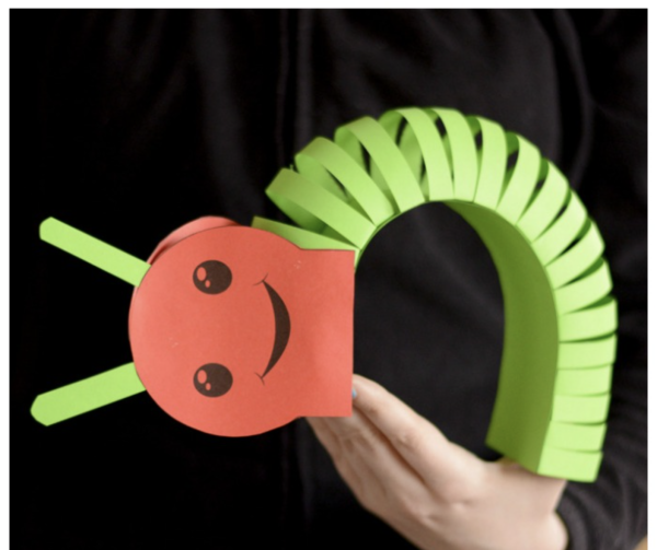 Поделка гусеница из бумаги