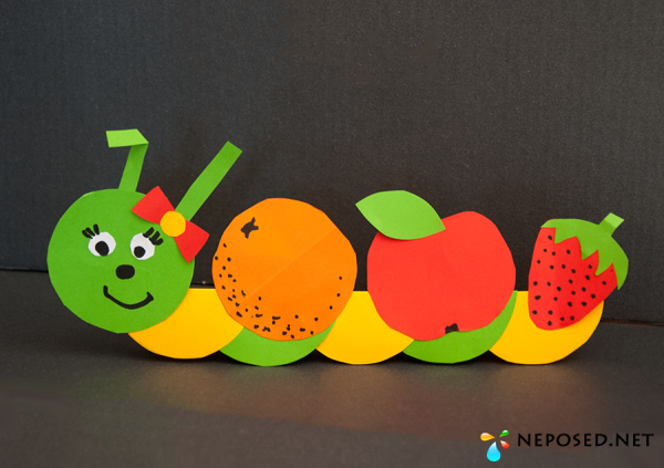 Поделка гусеница