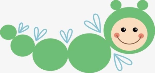 Гусеница из кружочков аппликация