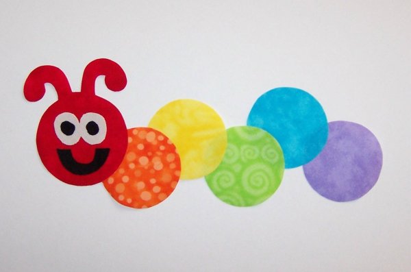 Аппликация гусеничка