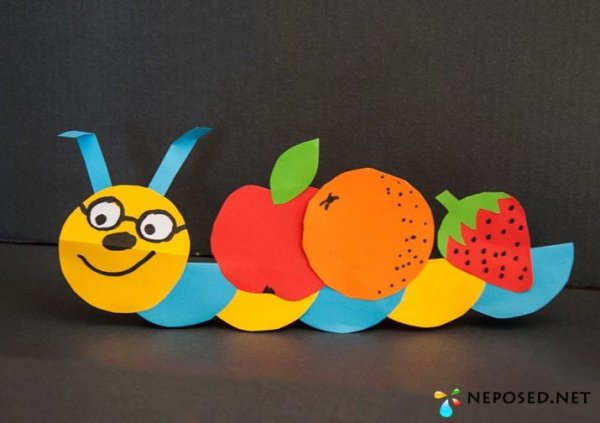 Поделка гусеница