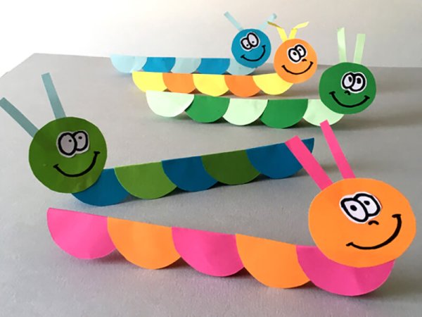 Поделка гусеница
