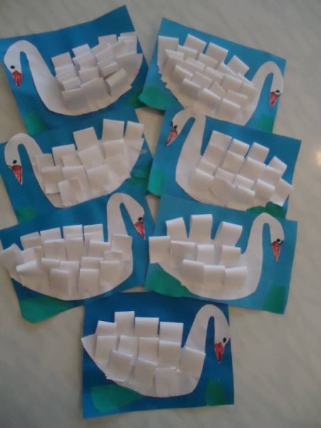 Аппликация Гусь в подготовительной группе